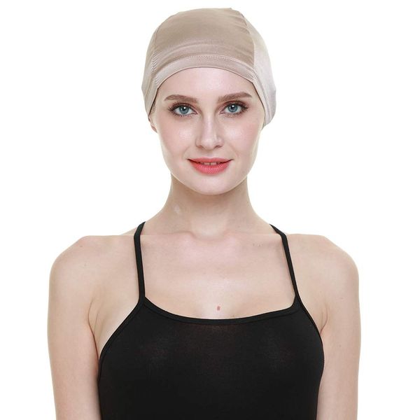 FocusCare Hat Liner,100% Mulberry Silk Chemo Patients Wig Making Accessories Champagne