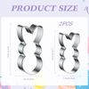2pcs Easter Rabbit Cookie Cutter, Easter Bunny Cookie Cutters Set, Easter Bunny Cookie Mold, Stainless Steel Biscuit Cutters, Easter Bunny Biscuit Cutter for Baking for Easter Baking DIY