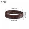 uxcell 4 Pcs PU Leather Loops Replacement Retaining Ring Keeper for 22mm Width Watch Band, Dark Brown