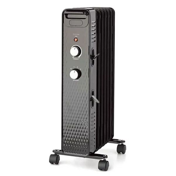 Mainstays Mechanical Oil Filled Electric Radiator Space Heater, Black