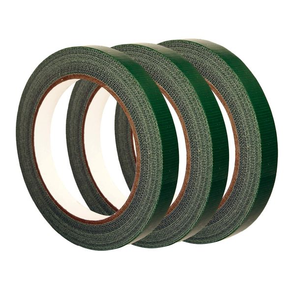 TIAMALL 3 Rolls Waterproof Floral Tape Flower Tape for Bouquet Stem Wrapping and Floral Crafts(1/2" Wide,Dark Green)