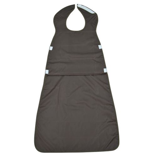 Rakuken Meal Bib Nursing Eating Apron Reusable - browns