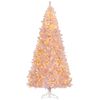 7.5' Prelit Christmas Tree  Artificial Xmas Tree Metal Stand Pink