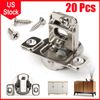 20 Packs 1/2" Overlay Face Frame Kitchen Door Cabinet Hinge Self Closing Compact