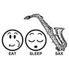 CafePress Eat Sleep Saxophone Rectangle Bumper Sticker Car Decal
