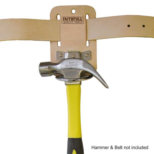 Faithfull Tan Leather Hammer Holder For Tool Belt