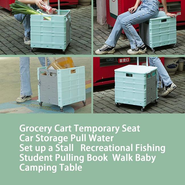 Folding Camping Storage Box Outdoor Fishing Crate Car Trunk