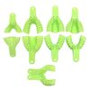 BONEW 10x Dental Impression Trays Plastic Tooth Tray U Shape Teeth Holder Tools Green