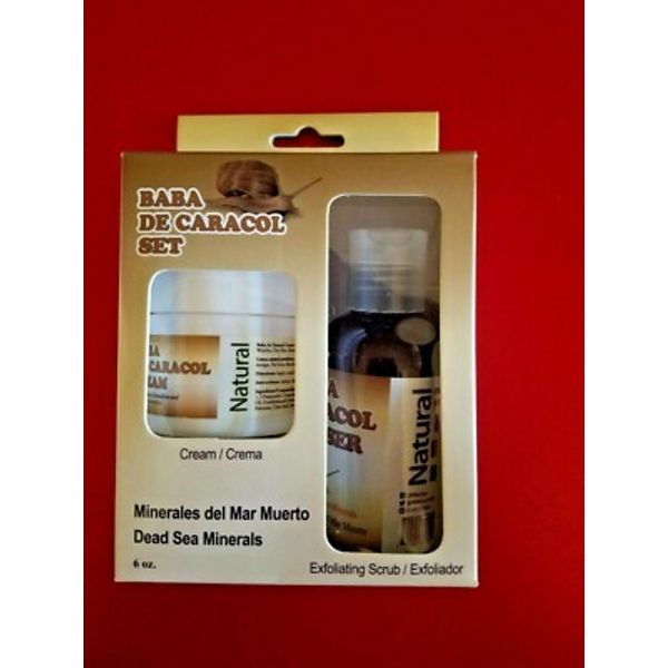 BABA DE CARACOL SET WITH DEAD SEA MINERALS EXFOLIATING SCRUB