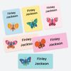 43 x Mixed Pack Personalised Stick On Waterproof Name Labels - Butterflies