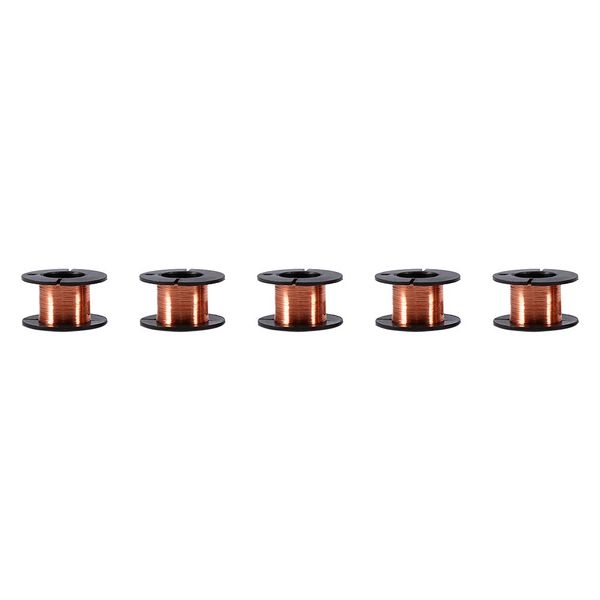 5pcs Diameter 0.1mm Length 15m Enameled Copper Wire Winding Wire High Conductivity Copper Repair Replacement Polyurethane Copper Enameled Wire 0.1mm 0.1mm Copper Wire Polyurethane Copper Wire Copper