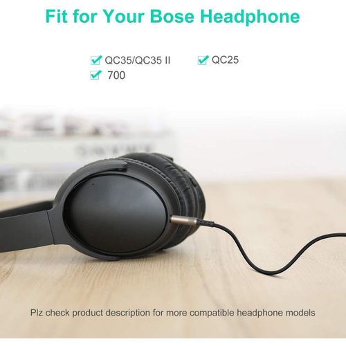 Mr Rex 6.5 Feet 3.5mm to 2.5mm Male Headphone Replacement Cable, Upgrade Audio Aux Cord Wire Compatible for Bose 700 QC45 QC35II QC35 QC25 Headsets/JBL and iPhone Galaxy Xiaomi Redmi Smartphones