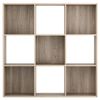 9 Cube Brown Storage Organizer Clothes Storage Bookshelf Toy Storage Cabinet 