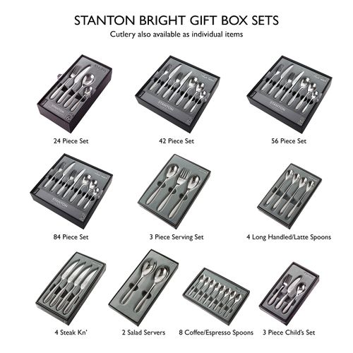 Robert Welch Stanton Bright, 3 Piece Children's Cutlery Set. Made from Stainless Steel. Dishwasher Safe.