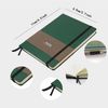 TUNJILOOL A7 Lederjournal - 2er Pack, Dotted/Grid/Blanko, 100GSM, Wasserfest, Gummiband (Grün)