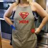 GRAPHICS & MORE Superman Super Mom Shield Logo Apron with Pockets