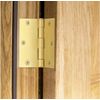 12 x3-1/2 in. Square Corner Satin Brass Door Hinge