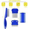 Lxtness 4-Piece Nit & Flea Comb Kit - Metal & Plastic Double Sided Combs