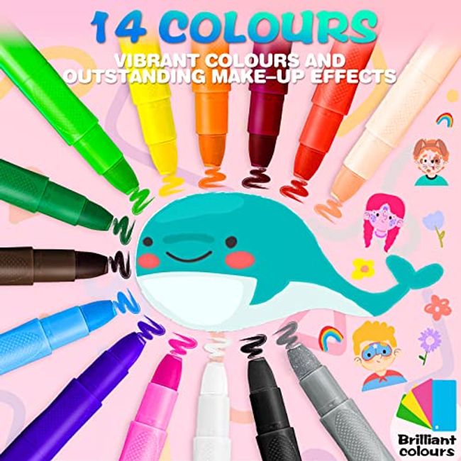 Paint Markers Face Painting Kit for Kids Washable Body Markers 12 Colors  Face Paint Crayons Kids []