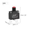 2pcs Overload Protector 20A AC125/250V DC32V Push Button Thermal Circuit Breaker