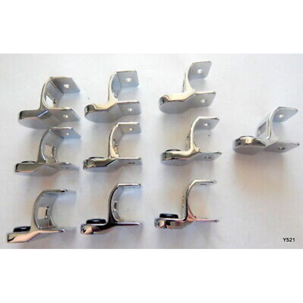 10 Polished Chrome Stall Door Strike 1"