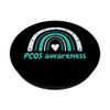Cute PCOS awareness boho rainbow PCOS support PopSockets Swappable PopGrip