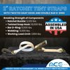 USA 2" x 12' Corner Ratchet Tent Strap w/D Ring & Twisted Snap Hook Event Canopy