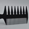 Professional Men Hairdressing Hair Beard Comb, Wide Tooth Hairstyling Fork Comb Wet Pick Styling Comb for Home Salon Use Curly Oil Hair Styling, Black