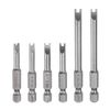 sourcing map 6pcs U Shape Screwdriver Bits U#1.7#2.0#2.3#2.6 1/4" Hex Shank Insert Bits S2 Magnetic U Type Screwdriver for Electronic Appliances