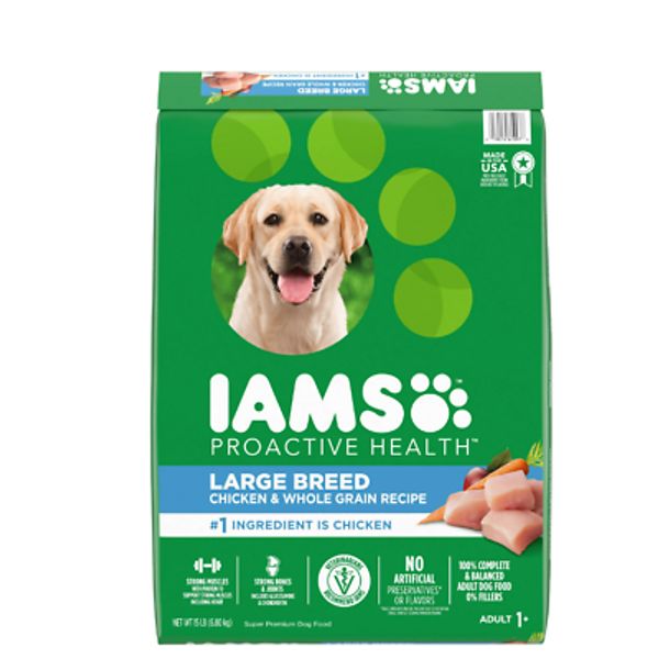 Iams Proactive Health Large Breed Adult With Real Chicken Dry Dog Food, 15 Lb. B