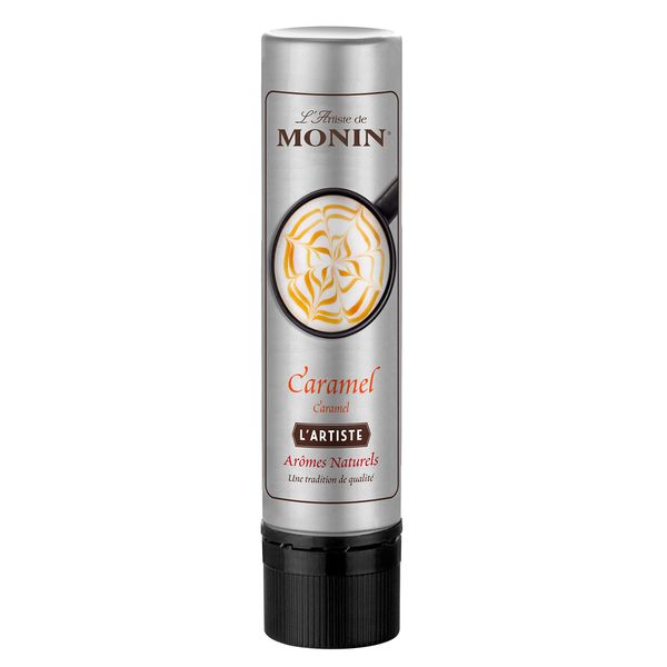 MONIN Lattice Caramel Sauce [Coffee / Cocktail Toppings Loved by Professional Baristas and Bartenders, Latte Art and Dessert Plates]