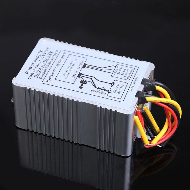 Transformateur 24V/12V->12V (2x7 connections) remorque 80W - Tout