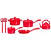Dolls House Miniature Kitchen Accessory Red Saucepan Pan Set 1:12 Cookware