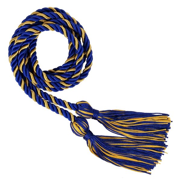 Intertwined Graduation Honor Cords (Royal Blue/Gold)