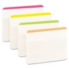 Post-it Tabs File Tabs, 2 X 1 1/2, Lined, Assorted Brights, 24/Pack