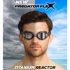 Zoggs Predator Flex Goggle, UV Protection Swim Goggles,Black/Gold/Titanium, small