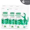 GUM Professional Clean Floss Picks - Extra Strong Shred-Resistant Floss, Easy Grip Handle - Dental Flossers for Adults - Fresh Mint Flavor, 40 Count (Pack of 6)