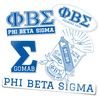 Desert Cactus Phi Beta Sigma Sticker Sheet Decal Laptop Water Bottle Car Sigma (Type 2)