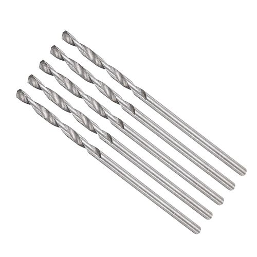 METALLIXITY Drill Bit (1.4mm) 5Pcs, 4241 High-Speed Steel Straight Shank 118° Uncoated Bright Finish Drill Bit for Wood Plastic Iron Copper Aluminum Low Soft Metal