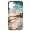 iPhone 16 Sunset Beach Waves Case