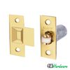 Adjustable Roller Catch Spring Loaded Latch Lock for Internal Doors | Brass Plated | Pack of 2