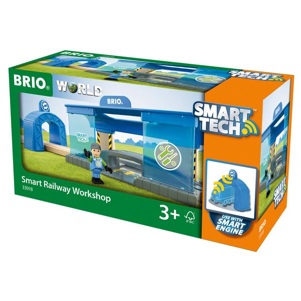 BRIO World - 33918 Smart Railway Workshop | 3 Piece Toy Train Accessory for Kids Ages 3 and Up,Multi