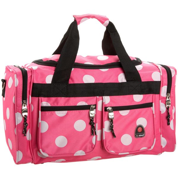 Rockland Duffel Bag, Pink Dots, 19-Inch