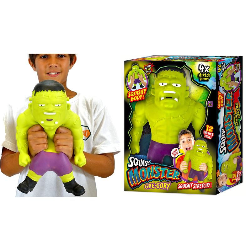 Ja-Ru Super Squishy Monster Toy (1 Stretchy Monster Assorted) Fidget Action Figures Stretch Squeeze Toy For Kids & Adults. Anxie