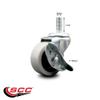 2 Inch Thermoplastic Rubber Wheel 12mm Threaded Stem Caster with Brake SCC