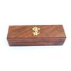 Nautical Solid Brass & Copper Boatswain 5" Whistle Chain with Rosewood Box a