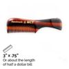 3PC Mini Combs Mustache Beard Eyebrows Pocket Travel Cellulose Acetate Styling