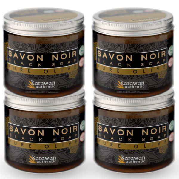 Carawan Authentic Sabon Noir Black Olive Soap Treatment 200gX4