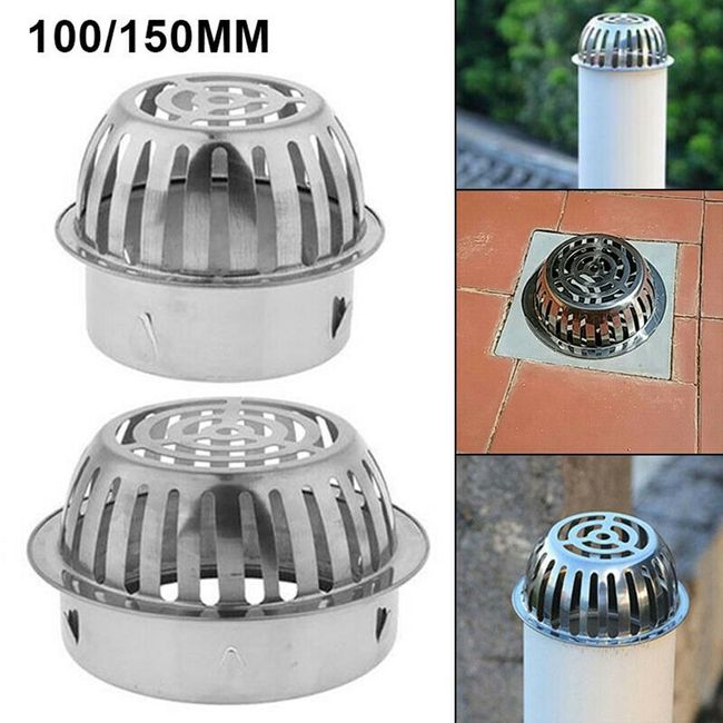 Floor Drain 50mm-200mm Stainless Steel Balcony Drainage Roof Round