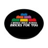 Brick Builder Blocks Building Master Builder Toy Kids Boys PopSockets with Interchangeable PopGrip
